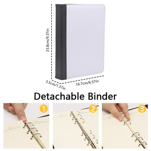 Tùy chỉnh cá nhân <span class=keywords><strong>PU</strong></span> da máy tính xách tay bìa <span class=keywords><strong>A5</strong></span> cho sinh viên Tạp Chí Nhật Ký khuyến mại thăng hoa Chất kết dính rời lá trống - Product Image 2