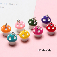 Pendentifs mignons en résine en forme de champignon pour la fabrication de bijoux DIY (boucles d'oreilles, colliers, bracelets), accessoires de porte-clés faits à la main, breloques
