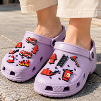 Nouvel Arrivage Breloques pour Sabots en Caoutchouc Souple Thème Pompier, Accessoires pour Chaussures, Fournitures pour Jeu de Rôle Professionnel Enfants et Fêtes