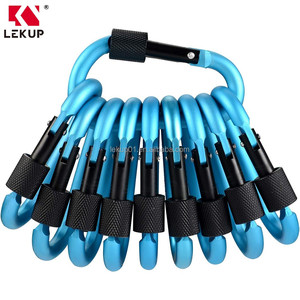 Mousqueton de sécurité en aluminium en forme de D avec ressort, attache porte-clés, anneau en D, crochet à ressort pour l'escalade - Product Image 1