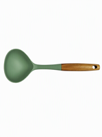 Nouvel ensemble d'ustensiles de cuisine 6 pièces en silicone avec manche en bois – Louche, pince, spatule, fouet – Robuste, sans BPA, qualité alimentaire – Cadeau idéal pour la cuisine