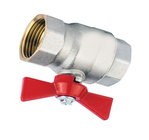 Válvula de bola con manija de latón Clase 150, conexión roscada, tamaño de puerto de 1/2 pulgada para aplicaciones de suministro de agua - Product Image 3