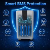 Paket Baterai LiFePO4 Penyimpanan Energi Surya 51.2V 300Ah 15kWh untuk Sistem ESS Rumah dengan Smart Cloud BMS 6000 Siklus Garansi 5 Tahun Stok EU