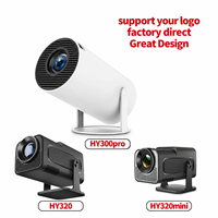 Projecteur HY300 Pro Android 11 Mini Portable Home Cinéma 2 Go RAM 16 Go ROM 160 ANSI Lumens Prise en charge 4K Projection Courte Portée Intégré