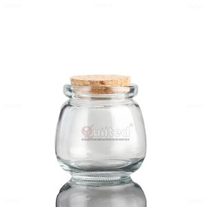 Mini pots à yaourt en verre de 3,4 oz avec couvercles en liège, contenants à pudding avec couvercles, pots pour cadeaux de mariage avec étiquette et ficelle - Product Image 5