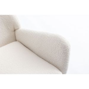 DB 35.5 Inch Soft Teddy Velvet Fabric <b>Rocking</b> <b>Chair</b> Comfortable Wingback Glider Rocker Safe Solid Wood Comfy Nursery Side <b>Chair</b> - Product Image 5