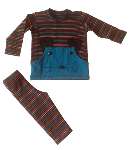New Trendy Zoy <b>Cat</b> <b>T</b>-shirt and Leggings in Organic Cotton Knit Fabric Baby Girls Clothing Sets Beautiful Pieces - Product Image 1