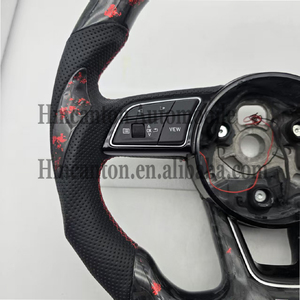 ล้อหนังคาร์บอนไฟ LED แบบเจาะรูคุณภาพสูงสำหรับรถ Audi A3 A4 A5 A6L A8 Q3 Q4 Q5 Q5 Q7 Q8 TT พวงมาลัยรถยนต์ B9 TT - Product Image 6