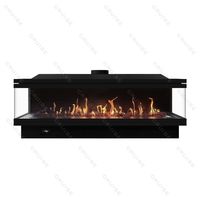 Cheminée à gaz multi-vues OEM ODM, cheminée linéaire d'intérieur, télécommande, décorations, pouces, cheminée à gaz propane naturel