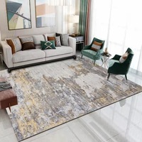 Wear Resistant Non Slip Abstract Art Carpet Thick Easy Clean Full Coverage Rug for Hotel Guest Room Living Room Home Decor