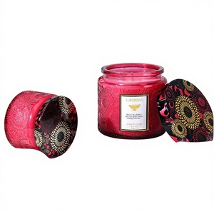 Vela Aromática de Cumpleaños con Diseño de Cielo Estrellado en Relieve, Vaso de Vidrio, Semielaborada, Sin Humo, Recuerdos de Boda, Regalo con Fragancia de Cera de Soja - Product Image 1