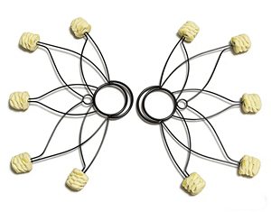 Paire de ventilateurs Homeofpoi <span class=keywords><strong>Lotus</strong></span> Fire Frame Sewn Wick 2 "Wick Fire Fans pour débutants - Product Image 1
