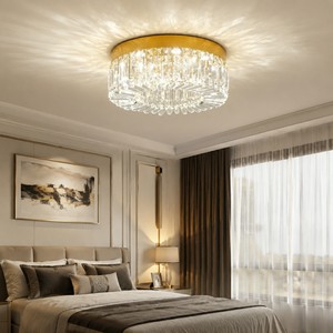 Lampe nordique moderne pour la maison, chambre à coucher, salon, couloir, lustre en cristal K9 de luxe, éclairage LED au plafond - Product Image 1