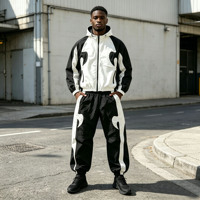 Survêtement unisexe en nylon léger pour l'automne, veste coupe-vent de style streetwear, survêtements de haute qualité avec logo brodé