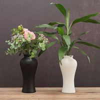 Penawaran Spesial Seri Eastern Rock Play Set Bunga Retro Sederhana 4-Piece Vas Meja Modern Gaya Jepang dari Keramik Stoneware