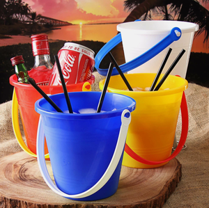 ถังน้ำแข็งพลาสติกแบบพกพาสำหรับการตั้งแคมป์และงานเลี้ยง<span class=keywords><strong>เบียร์</strong></span>ไวน์ค็อกเทลกลางแจ้ง - Product Image 1