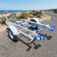 Remorques pour bateaux galvanisées à chaud, remorques à rouleaux à essieu unique pour jet-skis, délai de livraison rapide, approvisionnement direct usine.
