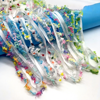 Bande élastique en dentelle papillon colorée de 1,8 cm pour accessoires de poupée DIY, bordure en nylon et élasthanne pour la décoration de vêtements pour animaux de compagnie