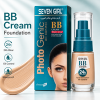 Crème BB mate Seven Girl, fond de teint liquide waterproof, contrôle du sébum, correcteur de imperfections, longue tenue, couvrance totale