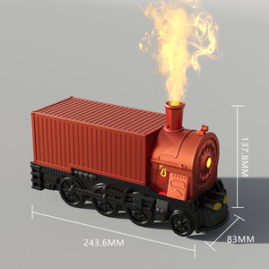 New Arrival Retro Train Ultrasonic Cool Mist Humidifier Creative Aroma <b>Diffuser</b> Essential Oil <b>Diffuser</b> with Warm Light - Product Image 1