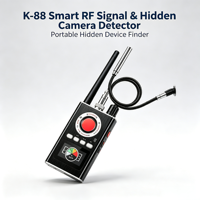Détecteur de signal RF sans fil à gamme complète K88, détection de champ magnétique, scanner de caméra cachée et de localisateur GPS, portable anti-espionnage