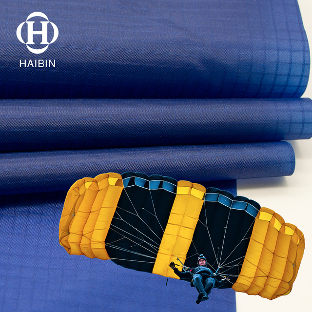 45GSM 30D N66 100% Nylon Woven Taffeta Ripstop Waterproof Windproof Silicone Coated Parachute Fabric