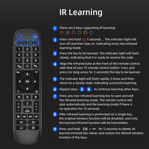 <span class=keywords><strong>Control</strong></span> <span class=keywords><strong>Remoto</strong></span> Infrarrojo de Aprendizaje 2.4G BT de Doble Modo con 44 Teclas Retroiluminadas para TV Box Android G23 PRO, Fabricado por OEM/ODM - Product Image 5