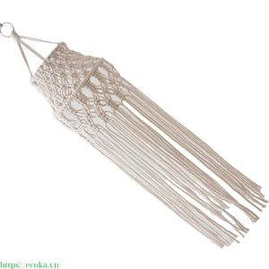 Handwoven 100% Cotton Breathable Solids Macrame Hanging <b>Light</b> <b>Cover</b> Bohemian Decoration Chandelier Shades for Accessories - Product Image 4
