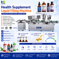 Machine de capsulage et d'étiquetage de remplissage de sirop oral pneumatique de flacon compte-gouttes automatique de liquide chaud 1.5Ml