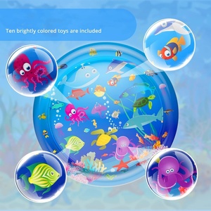 Alfombra Inflable de PVC para Jugar en el Agua, 100 CM, con Diez Juguetes de Colores Brillantes para Niños y Bebés, para Jugar en Casa, Jardín, Playa y Exteriores - Product Image 3