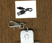 Base de porte-clés LED rechargeable de type plug-in avec câble USB, prête à être expédiée, idéale pour les cadeaux promotionnels et les événements
