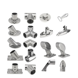 Stainless Steel 316 Marine Rail End Stanchion 60 Degree O.D. 25mm(1 Inch) Tube Hand Fitting Ship <b>Yacht</b> Boat Hardware Boat Rail E - Product Image 4