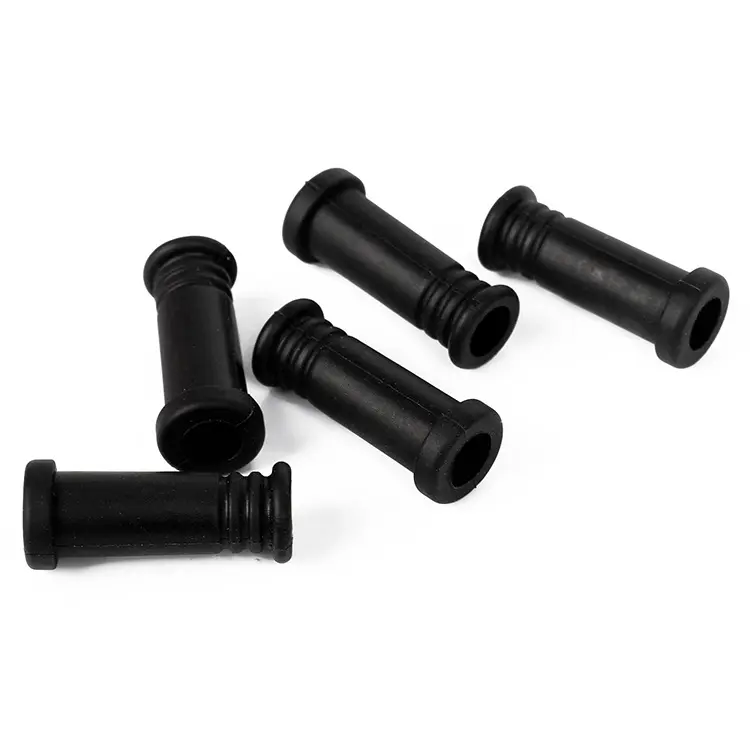 Factory high temperature oil-proof silicone tube sleeve rubber spiral threaded nail-shaped protection tube sleeve