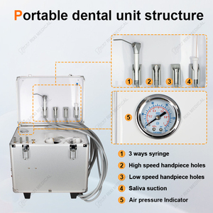 Portable <strong>Dental</strong> <strong>Chair</strong> with <strong>Electric</strong> Turbine <strong>Unit</strong> Mobile Trolley Suitcase with Suction Convenient Portable <strong>Dental</strong> <strong>Unit</strong> - Product Image 4
