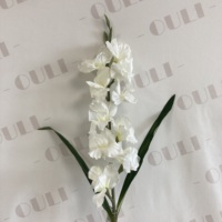 Pemasok Bunga Buatan LO-769 Bunga Gladiolus Buatan Tangan dari Sutra dengan Tangkai Tunggal untuk Dekorasi Paskah dan Pernikahan.