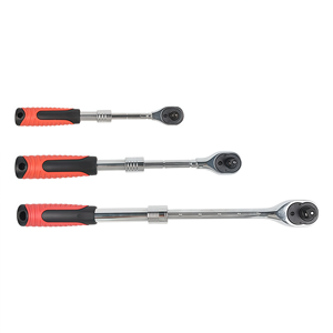 Jeu de clés à cliquet télescopiques à 72 dents, entraînement 1/2" 3/8" 1/4", à dégagement rapide pour réparation automobile, kit d'outils à douilles - Product Image 5