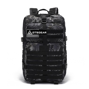 Personnalisable 45L unisexe Camouflage tactique sac à dos coussin d'air ceinture grand Molle Pack fermeture à glissière imperméable Polyester - Product Image 1