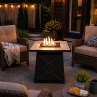Table de foyer extérieur au propane avec brûleur, fabriquée en Chine