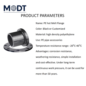 Заводская распродажа, изготовленный на заказ размер HDPE/MDPE фитинги для труб PE стыковой фланец адаптер MDT для применения на водном газе Гладкий PE фланец горячего расплава - Product Image 6