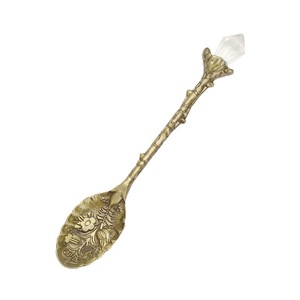 Vintage Zinc Alloy Coffee Spoon Acrylic <strong>Crystal</strong> Handle Elegant Dessert Tea Spoon European Style Flatware Home Restaurant - Product Image 5