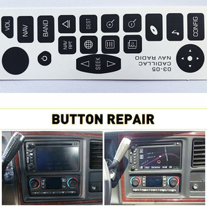 Autocollant de réparation pour bouton radio Cadillac Escalade 2003-2006, adhésif en PVC noir personnalisé - Product Image 5