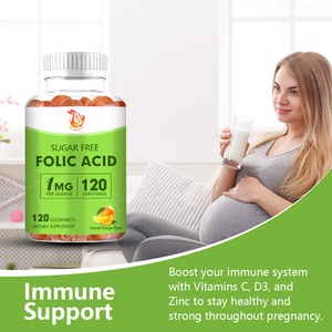 Gomitas de Ácido Fólico Sin Azúcar de Alta Calidad, Nutriente Esencial para Mujeres, Refuerza el Sistema Inmunológico, Ayuda a Mantener el Bienestar Emocional - Product Image 5