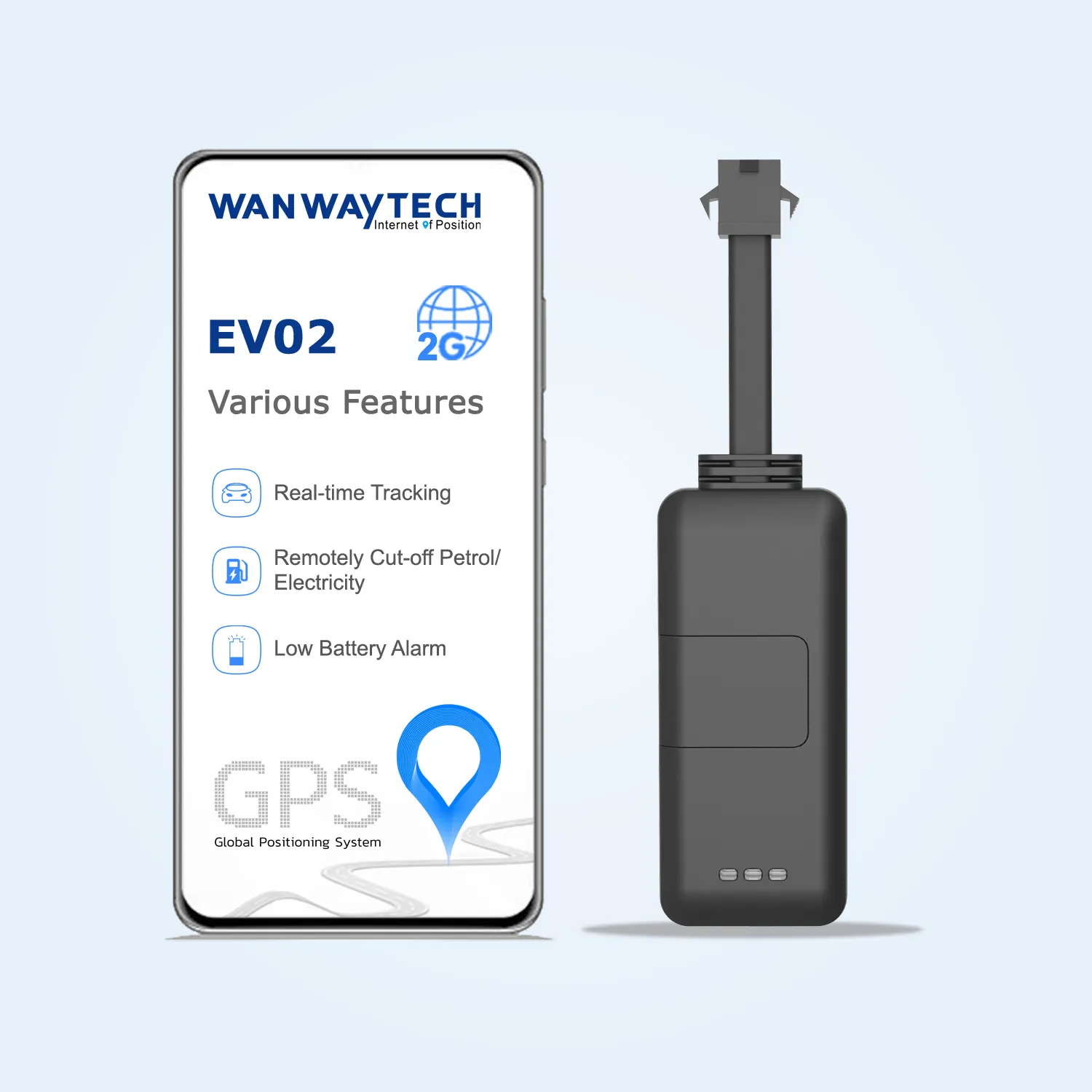 WanWayTech GPS отслеживающее устройство EV02 с маленьким чипом 2021 горячая Распродажа мини GPS трек GPS GPRS трек