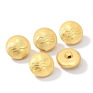 Gold Metal Shank <b>Buttons</b> with Embossed Anchor and Wave Design Round Classic Uniform <b>Buttons</b> Nickel-Free - Product Image 4