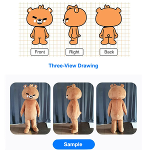 Kostum Maskot Halloween Berkualitas Tinggi yang Dapat Disesuaikan, Kostum Maskot Karakter Kartun - Product Image 4