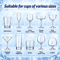 ITOP Professionnel Refroidisseur de Verres Instantané 6s CO2 en Acier Inoxydable pour Bar, Hôtel, Restaurant, Verres à Cocktail et à Vin