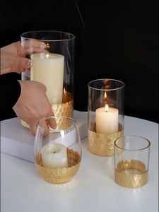 床花瓶床用,ゴールドコーティングガラス花瓶 - Product Image 3