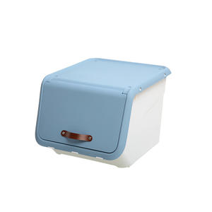 Xitianlong Storage <b>Box</b> <b>Extra</b> <b>Large</b> Front Opening Plastic <b>Toy</b> Organizer For Kids Clothes Rectangle Solid Color - Product Image 1