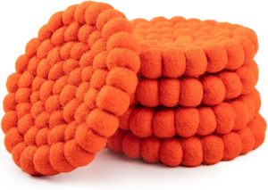 Thảm tròn làm thủ công nhiều màu sắc, thân thiện với môi trường, bằng len dạ của RUIYING (Mẫu RYECHO-N018) - Product Image 5