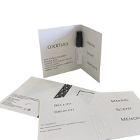 Impression de logo personnalisé pour marques en gros, échantillons de brochures, flacons de parfum en verre, emballages, impression de cartes, cartes en papier pour parfums